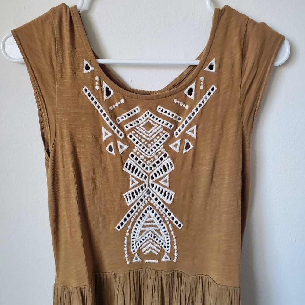 Free People tan maxi dress XS